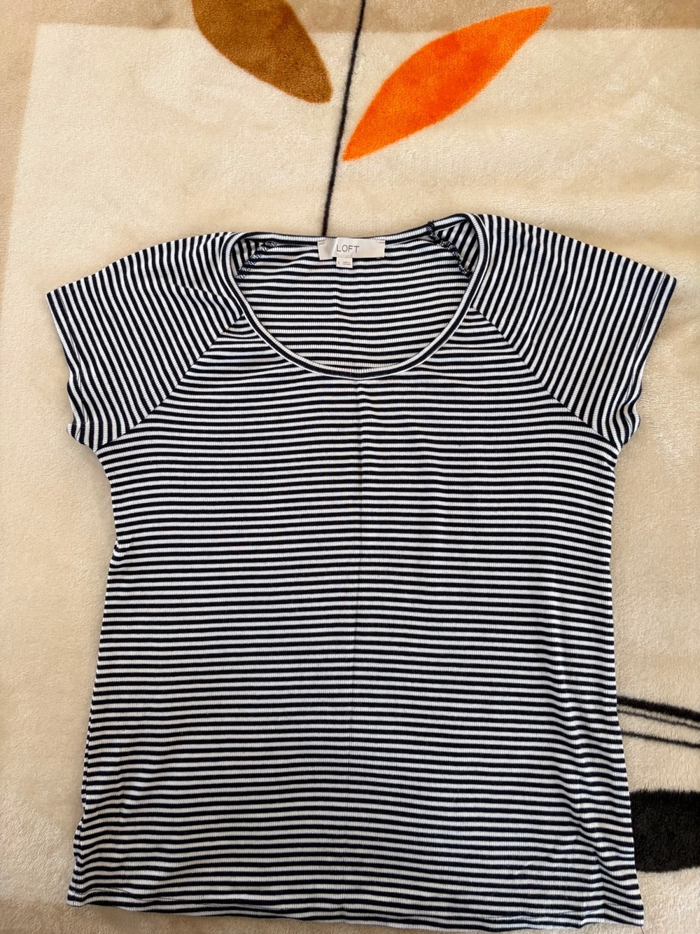 Navy and white striped t shirt